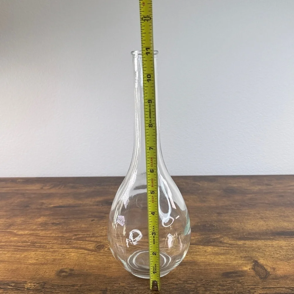 Chic Clear Tempered Glass Bottle Vase